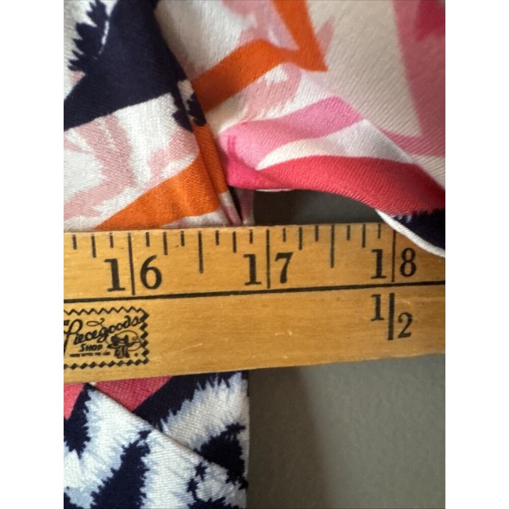 Vince Camuto Womens‎ Printed Dress Sz 8 Blue Pink Half Sleeves Polyester Blend - Picture 4 of 6